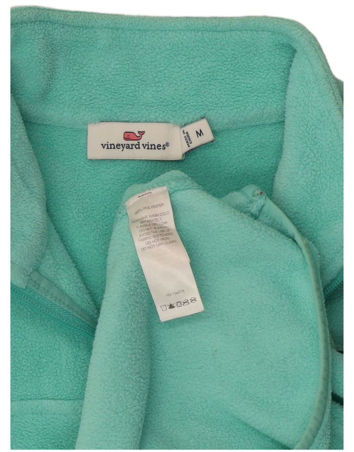 VINEYARD VINES Womens Fleece Jumper UK 14 Medium Turquoise Colourblock