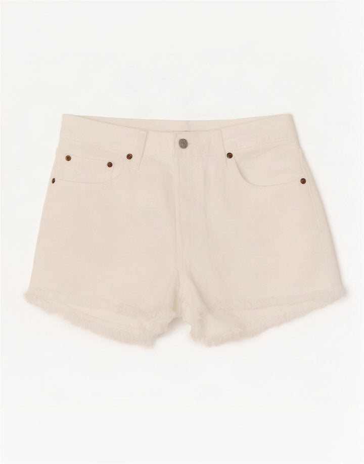 Женские джинсовые шорты Levi's 501 W28, средний белый хлопок, хлопок