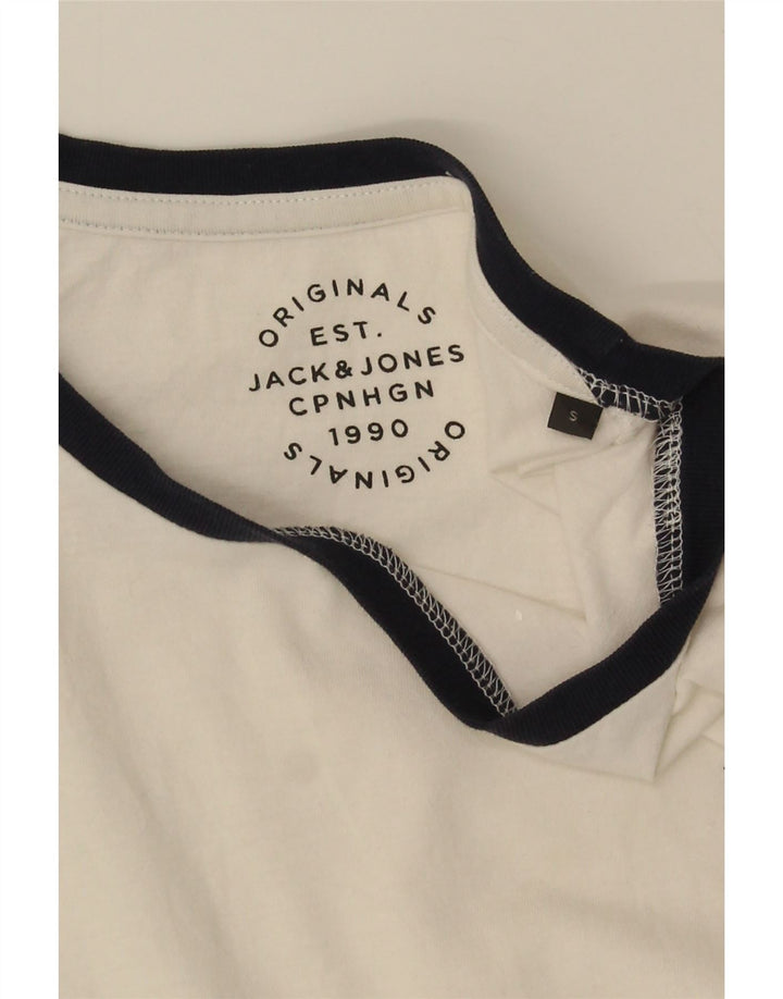 Мужская футболка Jack & Jones, маленькая, белая