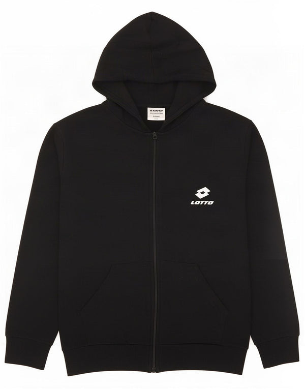 Lotto Boys Zip Hoodie Sweater 11-12 Years Black Cotton