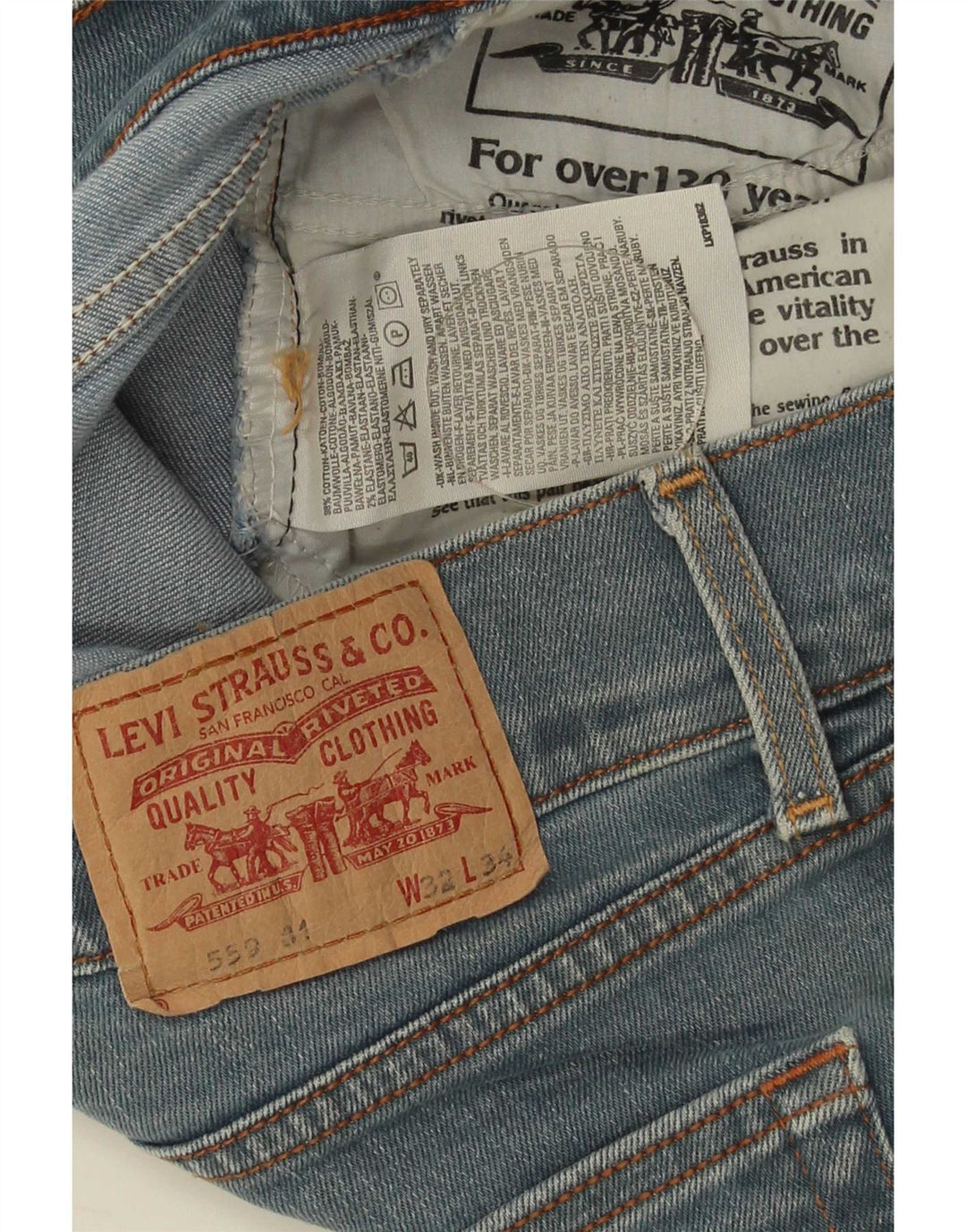 Женские джинсовые шорты Levi's 559 W32, большие синие, хлопок