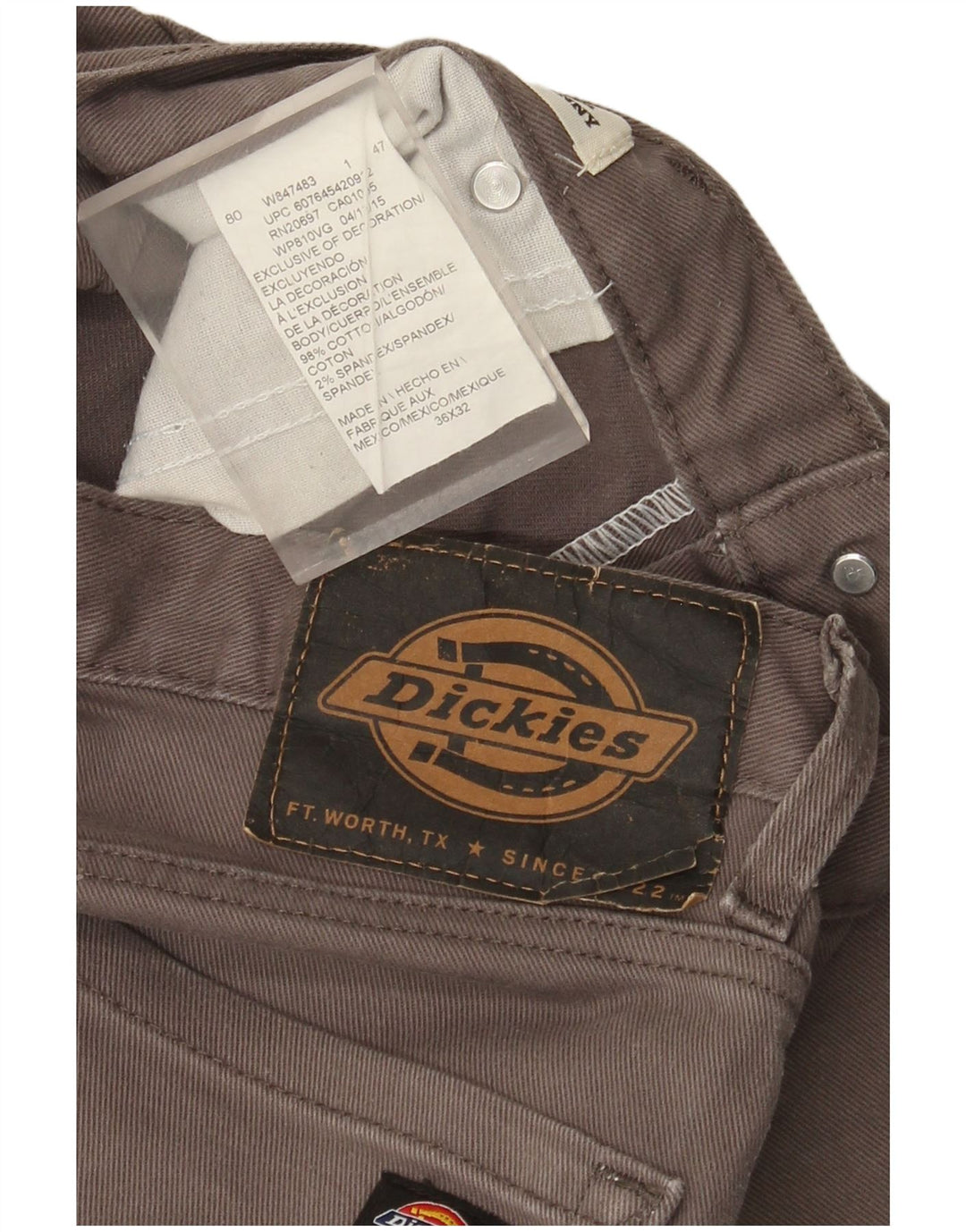 Мужские джинсы скинни Dickies W36 L32, серый хлопок