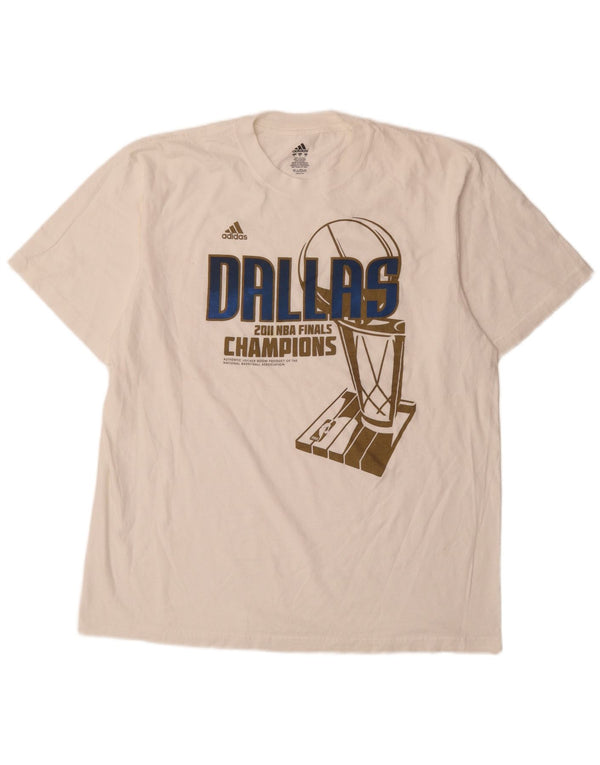 Adidas Мужская футболка с рисунком Dallas Top XL Белый хлопок