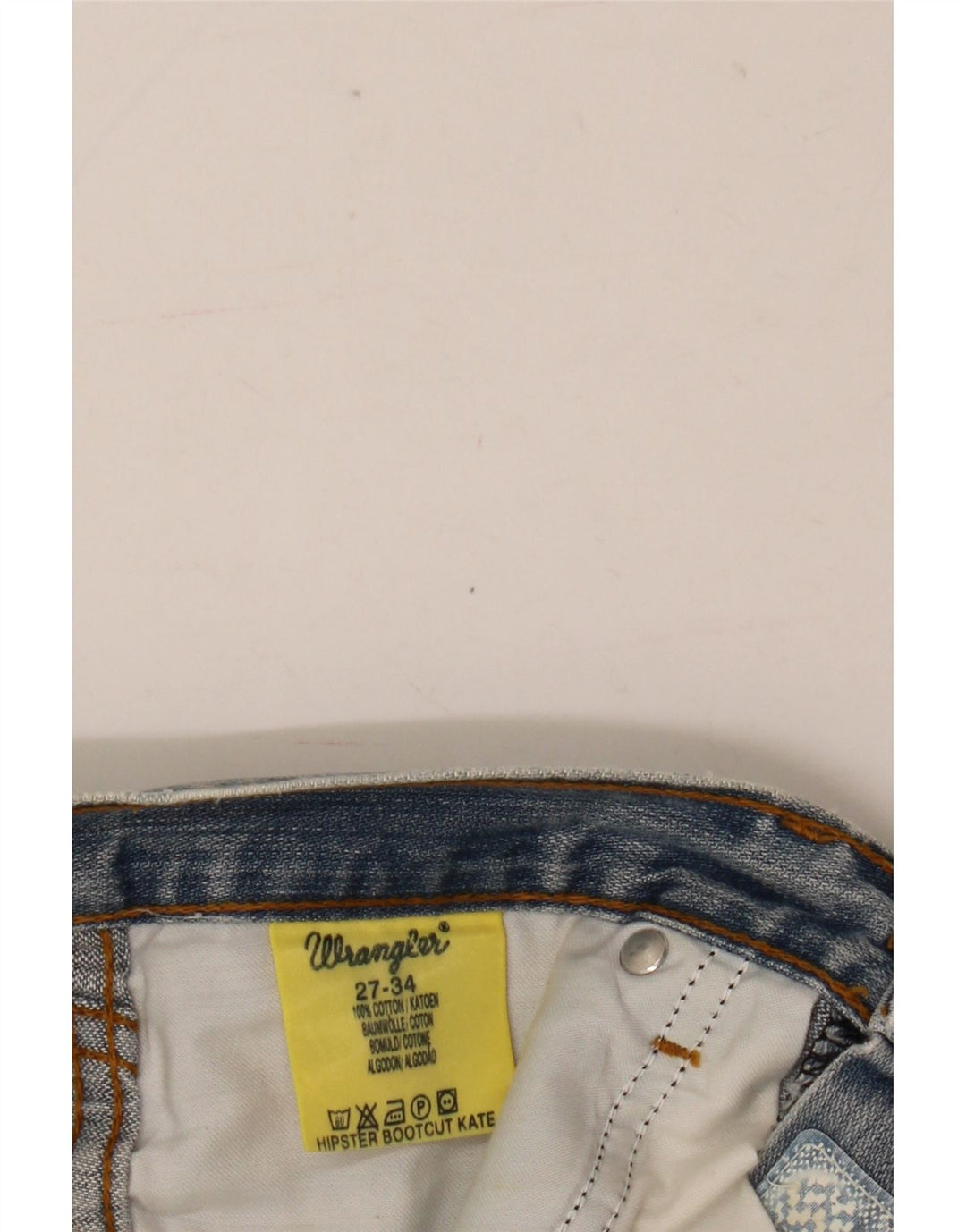 Женские джинсы-хипстеры Wrangler Bootcut W27 L34, синие, хлопок