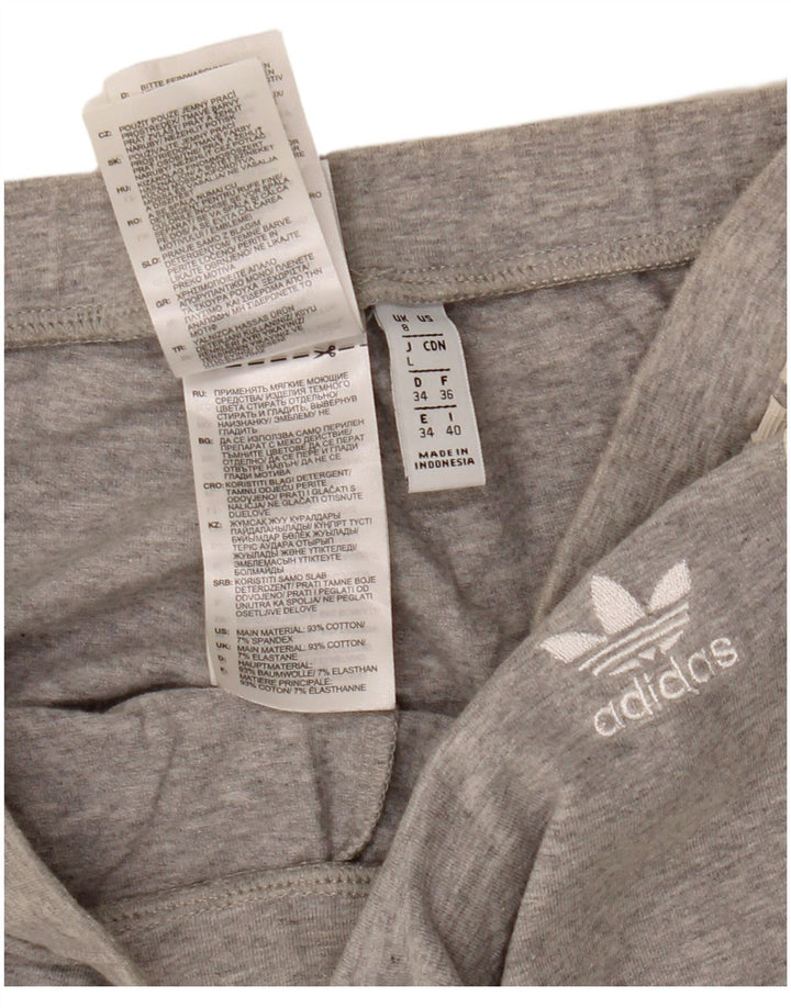 Женские леггинсы Adidas UK 8, маленькие серые хлопковые крапинки