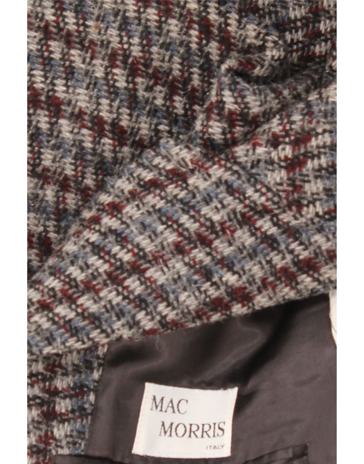 VINTAGE Mens 2 Button Blazer Jacket IT 52 XL Grey Check Vintage Vintage and Second-Hand Vintage from Messina Hembry 