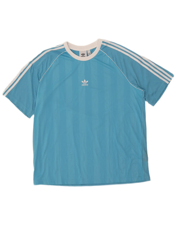 Мужская футболка Adidas Top 2XL из полиэстера в синюю полоску