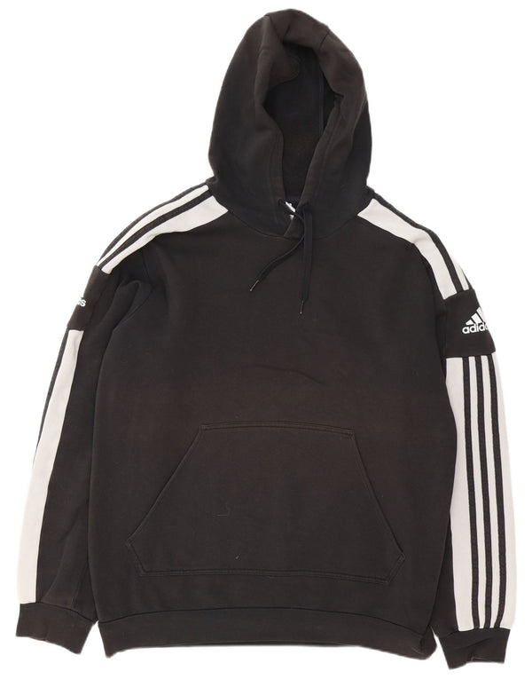 Мужской джемпер с капюшоном Adidas с рисунком, большой черный, хлопок
