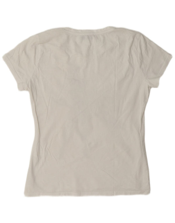 Liu Jo Womens Graphic T-Shirt Top UK 16 Large White Cotton