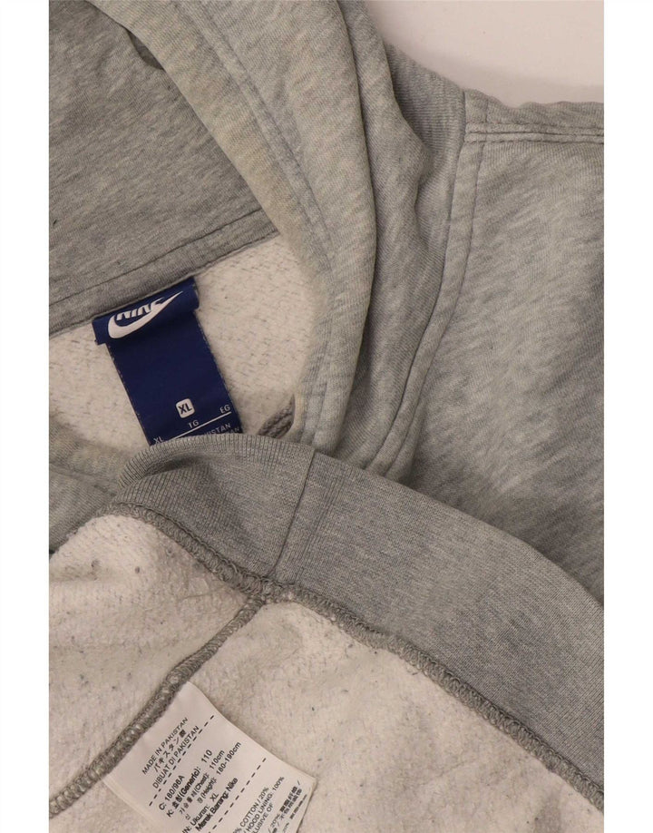Мужской джемпер с капюшоном Nike XL, серый хлопок