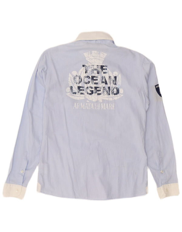 Рубашка с рисунком Armata Di Mare для мальчиков 13-14 лет, синий хлопок, размер XL