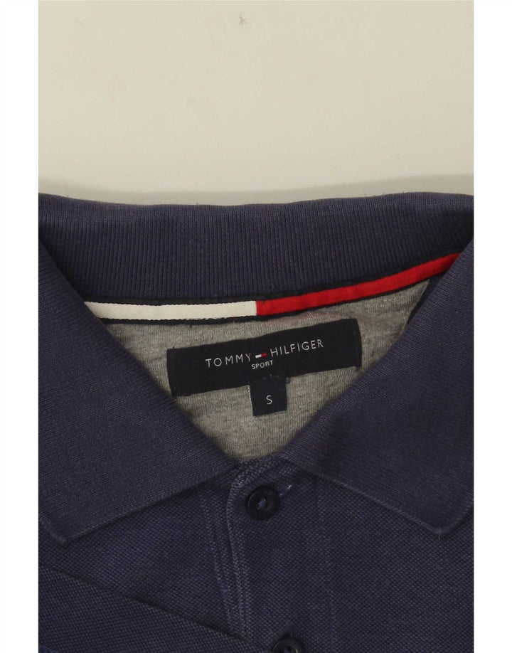 Мужская рубашка-поло Tommy Hilfiger, маленькая, темно-синяя