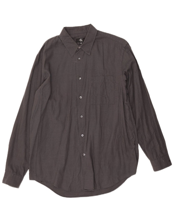 Calvin Klein Mens Shirt Size 41 Medium Grey Cotton