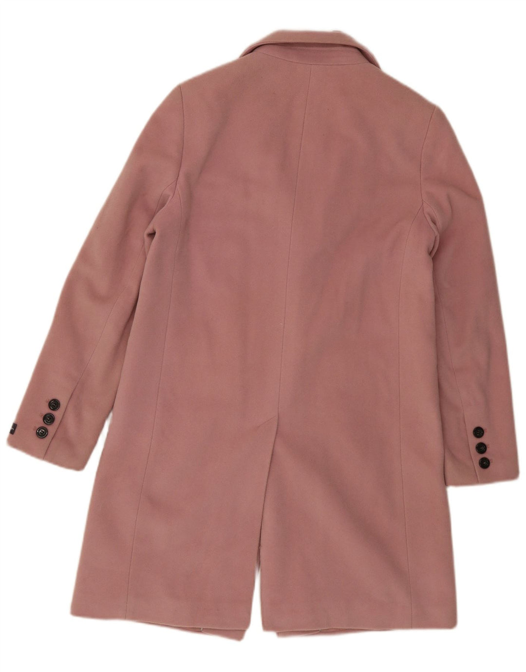 Женское пальто Zara UK 12 из шерсти среднего розового цвета