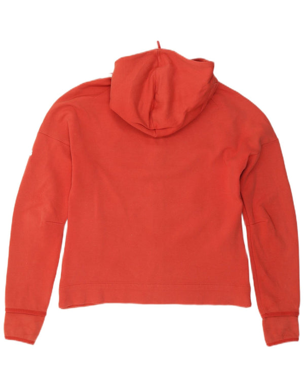 Женский свитер с капюшоном на молнии Adidas UK 16/18, большой красный хлопок