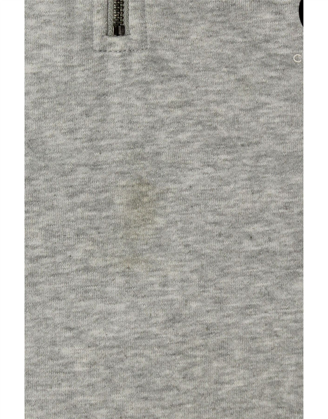 CALVIN KLEIN JEANS Мужской свитшот с воротником на молнии, джемпер среднего серого цвета