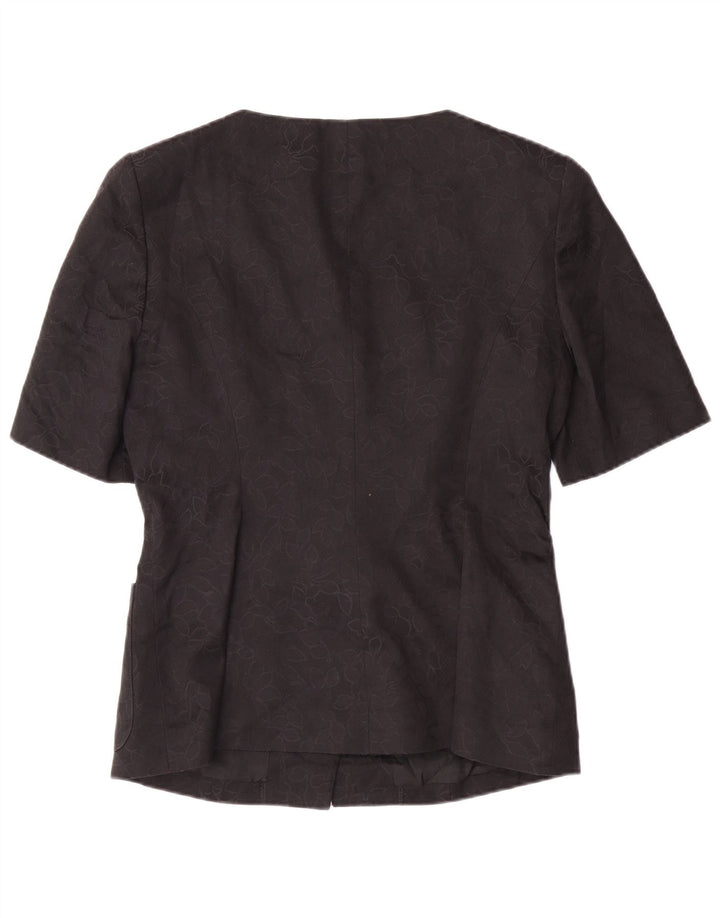 Женский пиджак с коротким рукавом GUY LAROCHE EU 42, большой черный классический