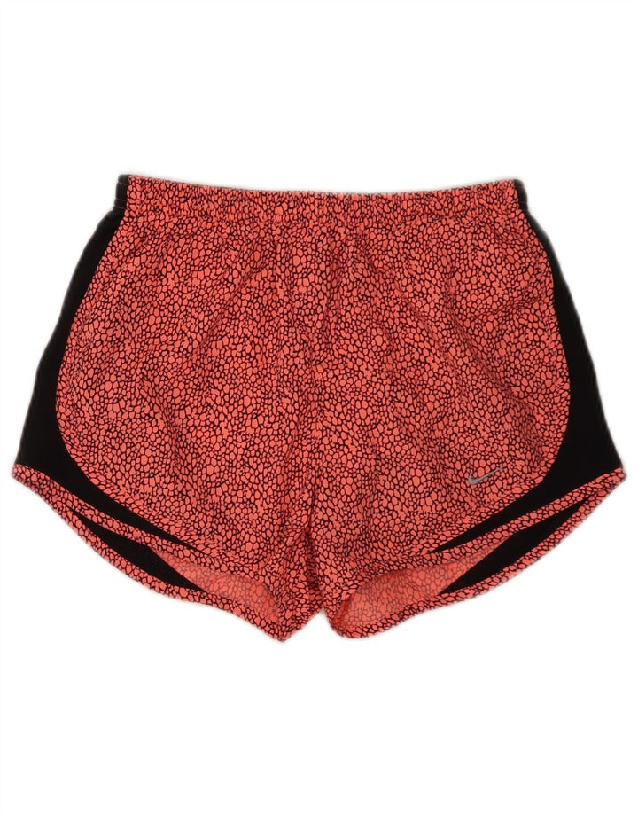 Женские спортивные шорты Nike Dri Fit с абстрактным узором, Великобритания, 10, маленькие, красные, из полиэстера