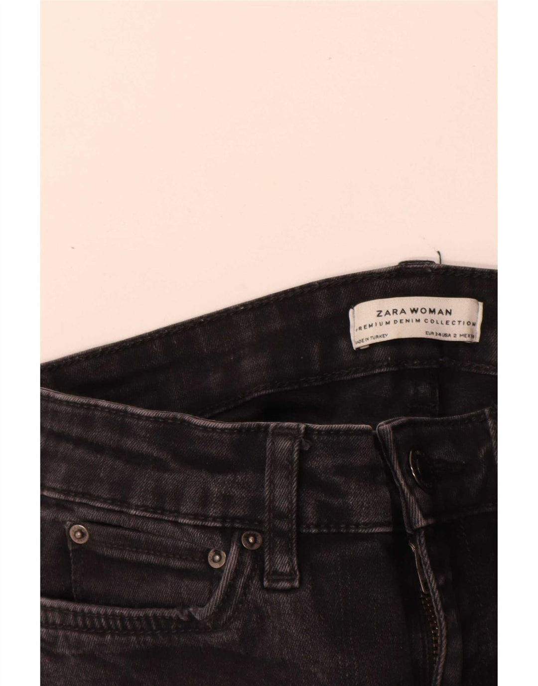 Женские расклешенные джинсы Zara EU 34 2XS W24 L28 черные