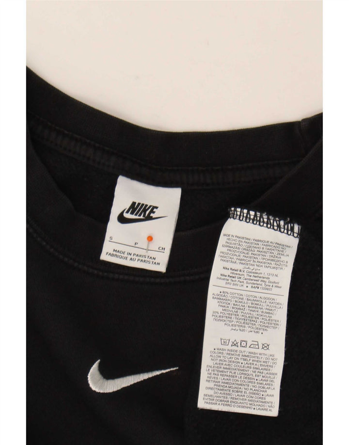Женский свитер оверсайз Nike UK 10, маленький черный хлопковый