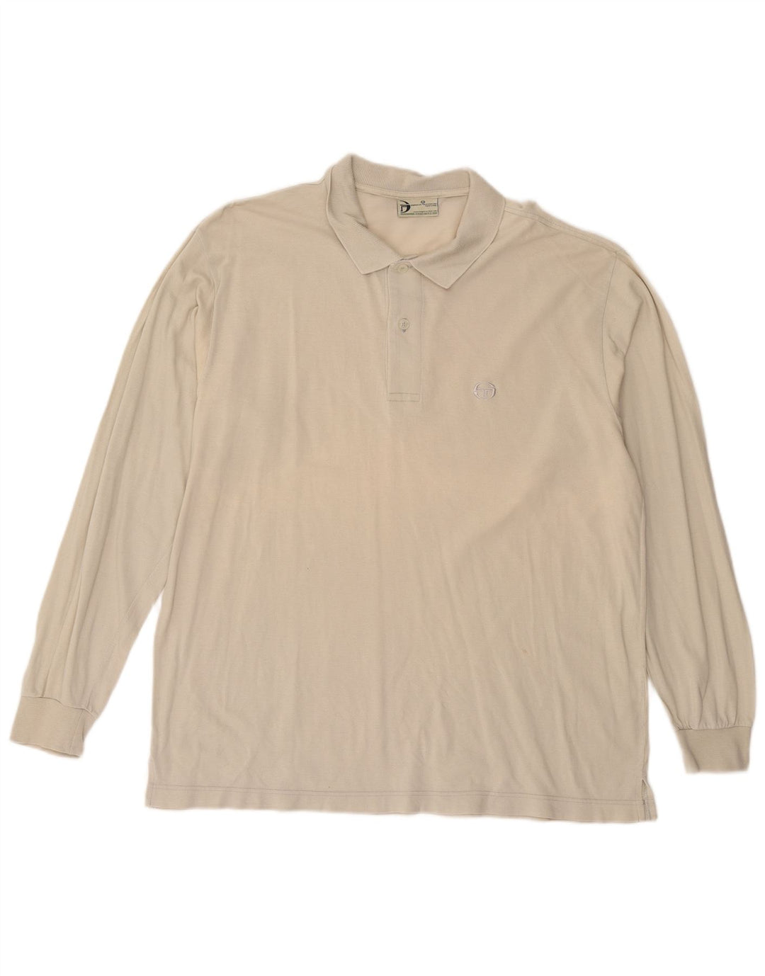 Мужская рубашка-поло с длинным рукавом SERGIO TACCHINI IT 52, большой белый хлопок