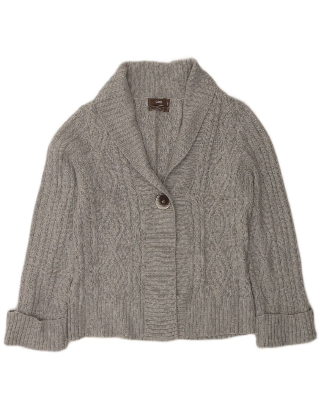 Женский кардиган Marks & Spencer UK 12, средний серый акрил