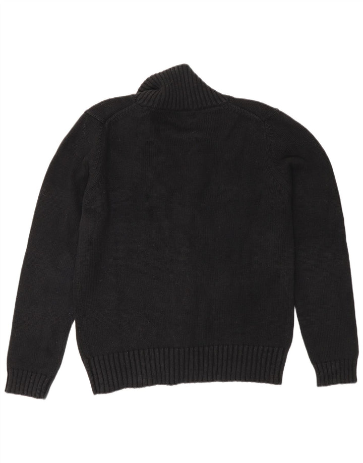 Мужской кардиган Zara, классический хлопковый свитер среднего черного цвета