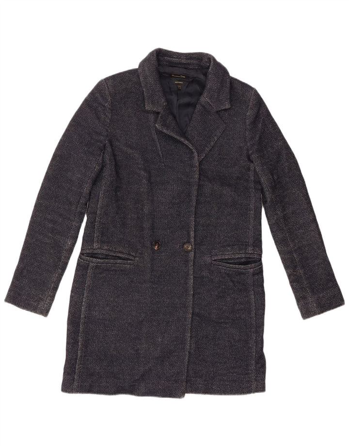 Massimo Dutti Женское пальто EU 36 XS Темно-синее шерсть