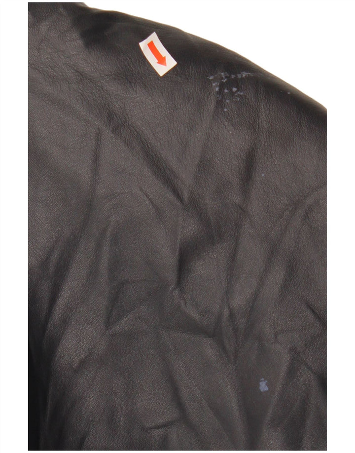 Женская кожаная куртка PER ME UK 22 2XL, черная кожа