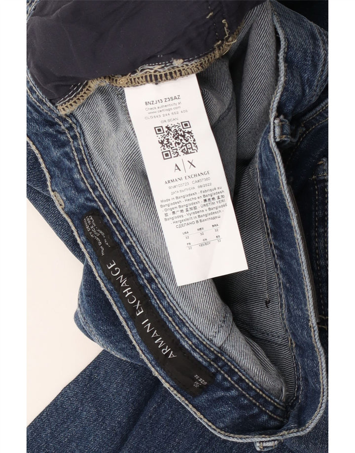 Женские узкие джинсы Armani Exchange W32 L34 Синие, хлопок