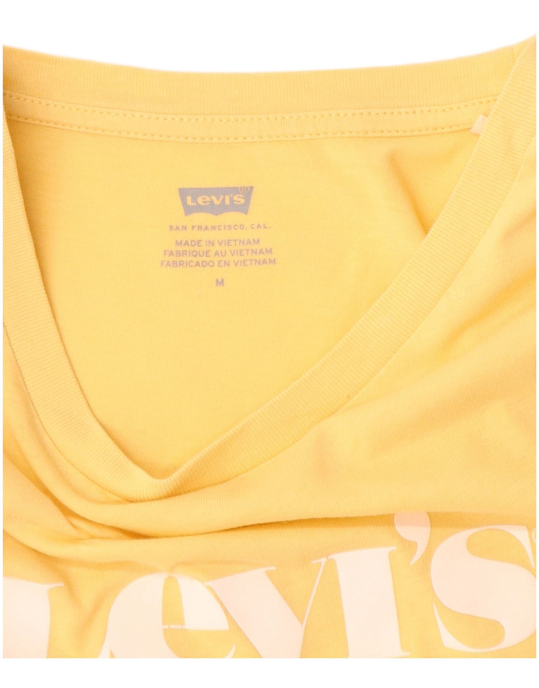 Женская футболка с рисунком Levi's Top UK 12, средний желтый