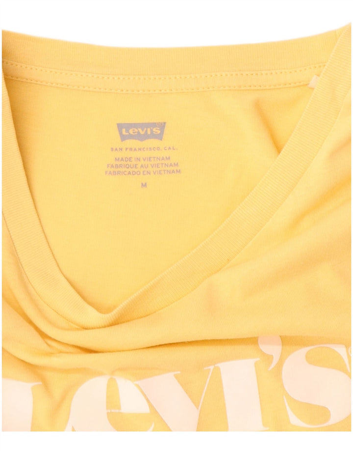 Женская футболка с рисунком Levi's Top UK 12, средний желтый