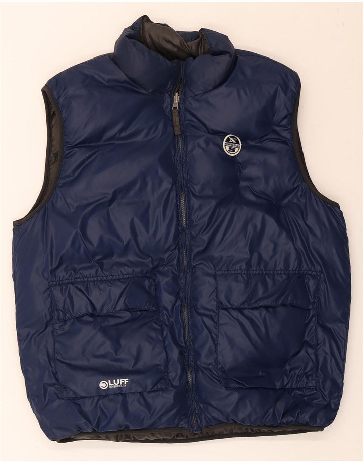 Мужской двусторонний жилет с подкладкой North Sails UK 42 XL, серый полиамид
