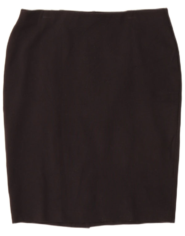Marks & Spencer Womens Pencil Skirt UK 14 Large W32  Black Viscose