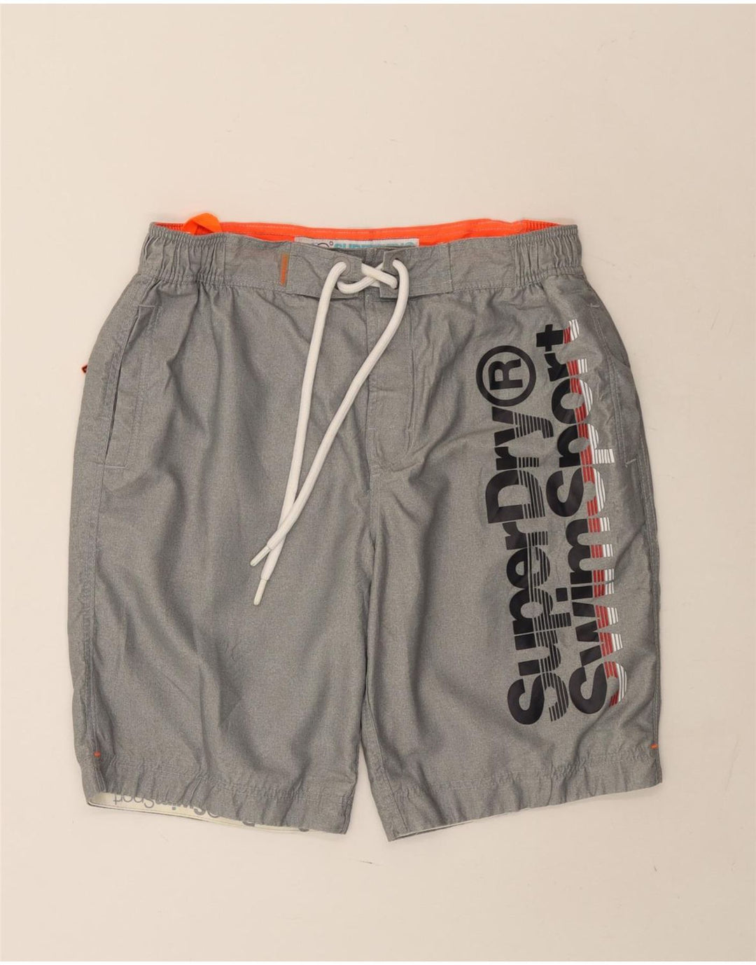 Мужские спортивные шорты с рисунком Superdry XL, серые, полиэстер