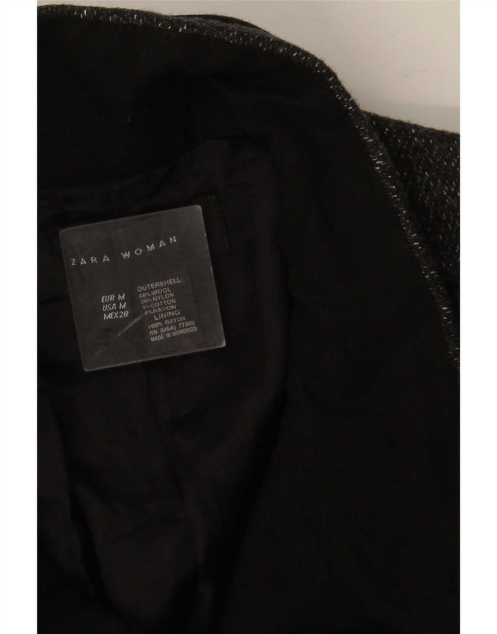 Женское пальто Zara UK 14, шерсть среднего серого цвета