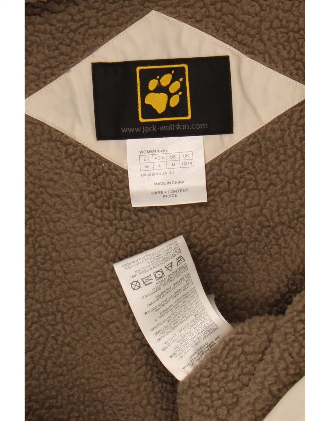 Женская ветровка Jack Wolfskin из шерпа, Великобритания 12/14, средний белый
