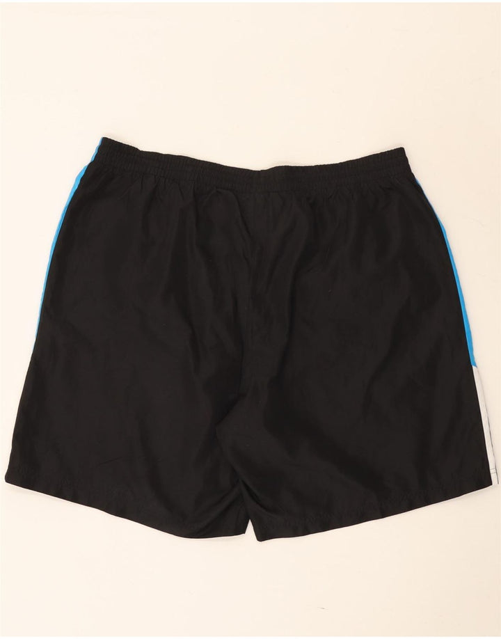 Мужские спортивные шорты Adidas 2XL черные из полиэстера с цветными блоками