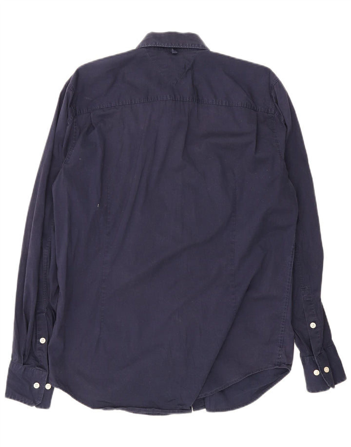 Мужская рубашка Tommy Hilfiger XL, темно-синяя, хлопок