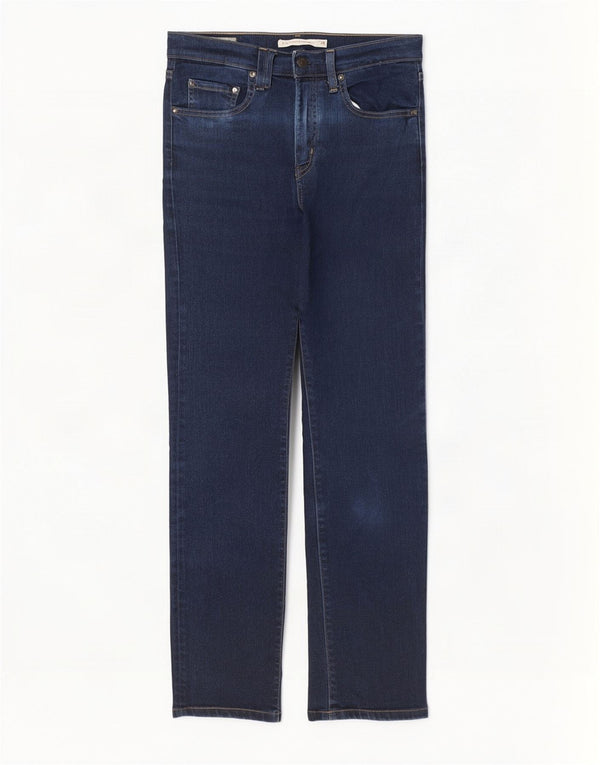 Женские прямые джинсы Levi's 724 с высокой посадкой W28 L32 Темно-синие хлопковые