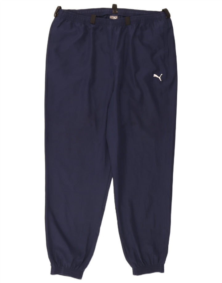 Мужские спортивные брюки Puma джоггеры 2XL темно-синие из полиэстера