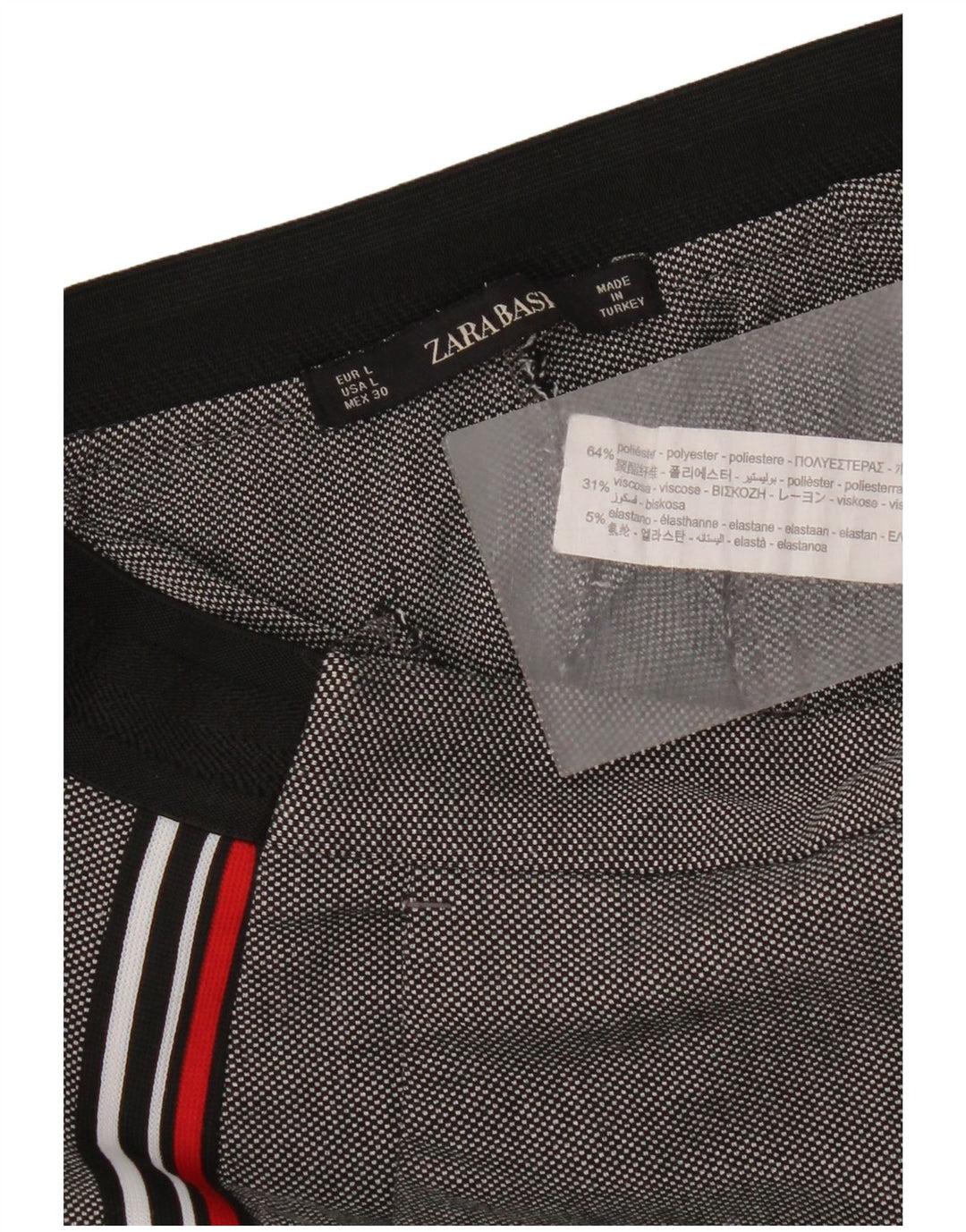 Женские прямые брюки чинос Zara, большие, W30 L27, серый полиэстер