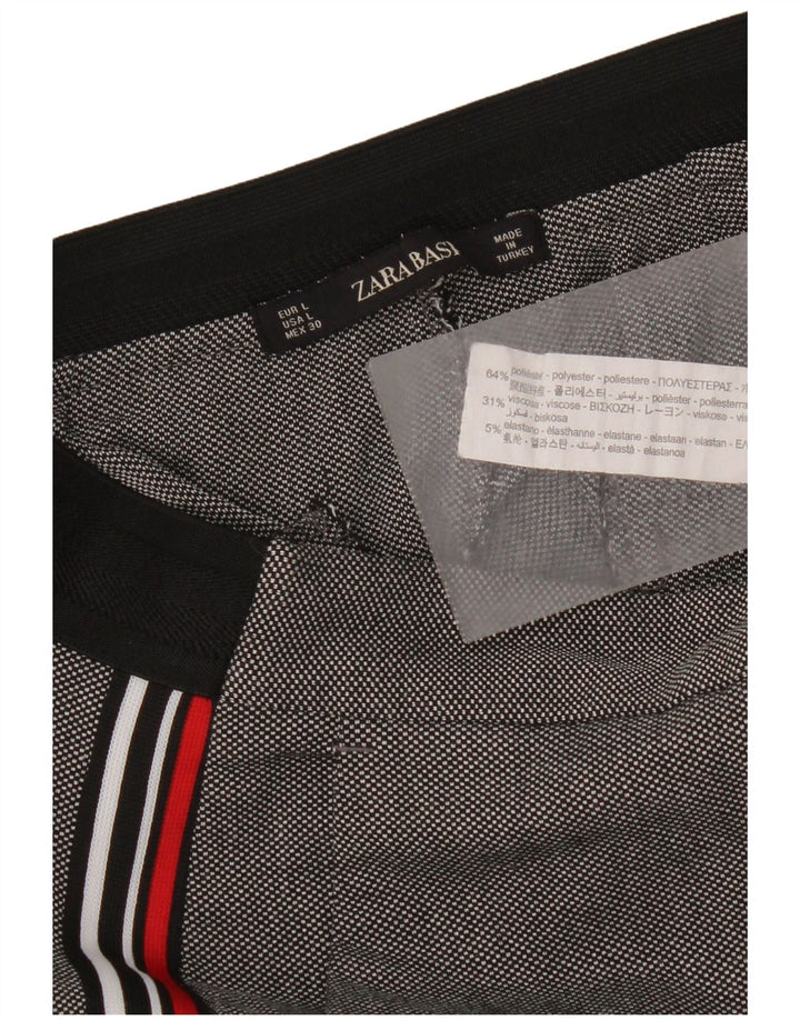 Женские прямые брюки чинос Zara, большие, W30 L27, серый полиэстер
