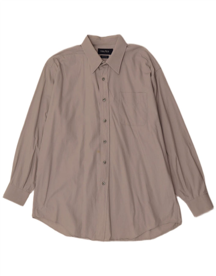 Мужская рубашка Nautica, размер 17 XL, серая, хлопок