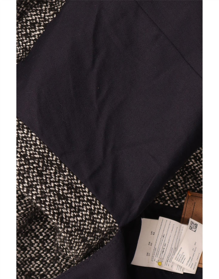 Мужское пальто Hugo Boss UK 52 XL серое в крапинку из полиакрила
