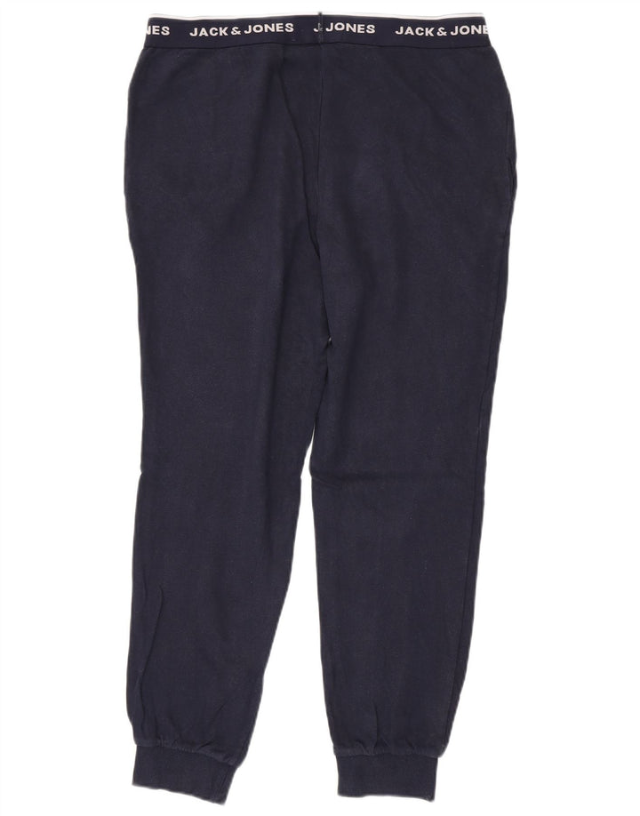 JACK & JONES Мужские спортивные брюки с рисунком, джоггеры, средние, темно-синие