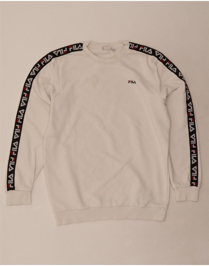 Fila Мужской свитшот с рисунком, средний белый хлопок с цветными блоками