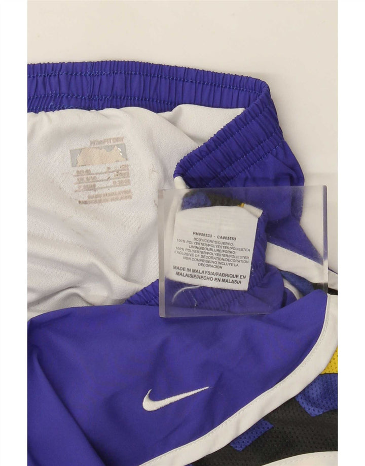 Женские спортивные шорты Nike UK 8/10, маленькие фиолетовые, полиэстер с геометрическим рисунком
