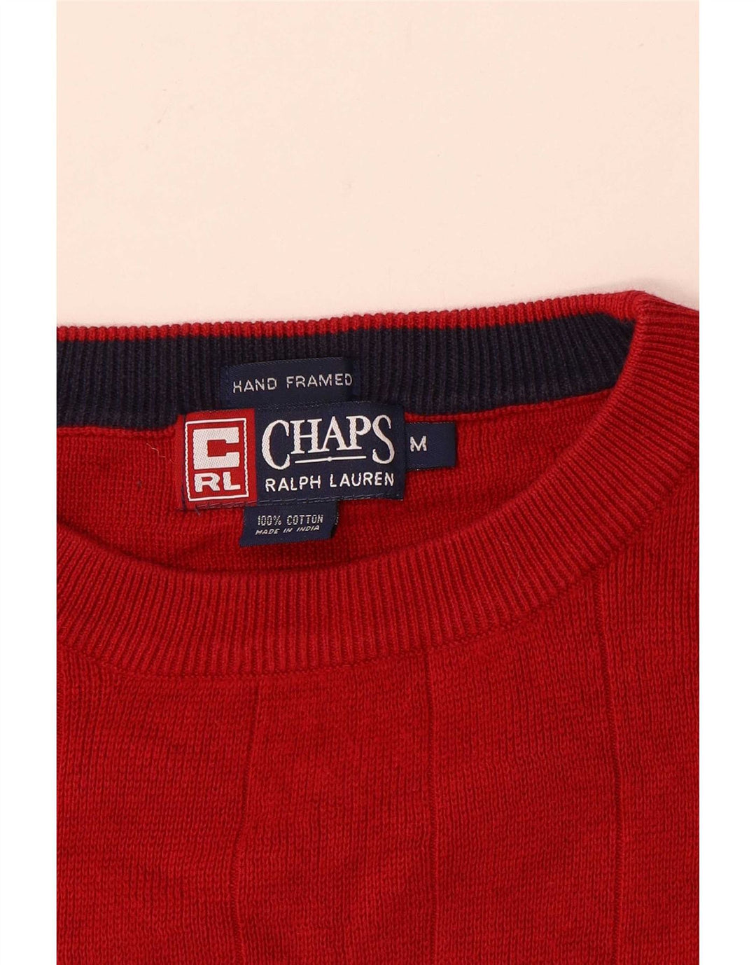 Мужской джемпер с круглым вырезом Chaps Ralph Lauren, хлопковый средний красный цвет