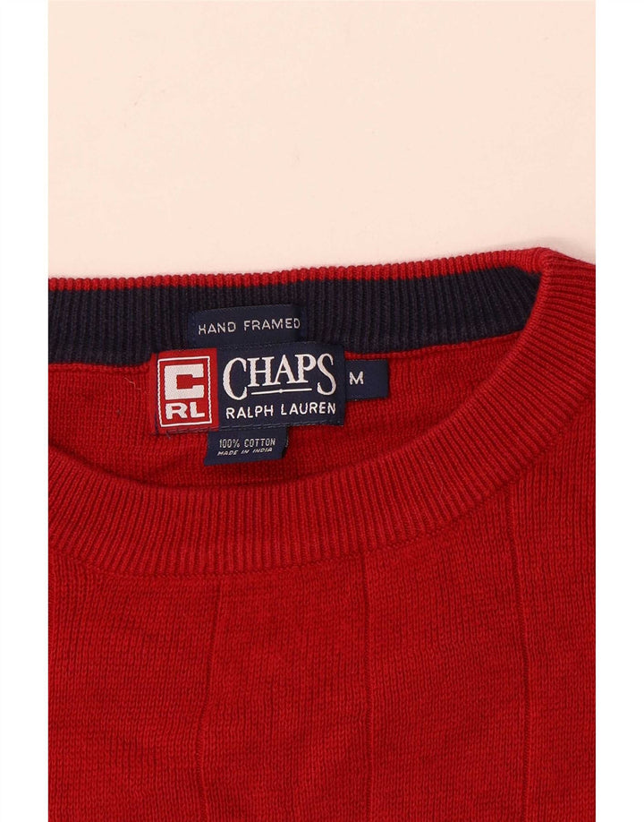 Мужской джемпер с круглым вырезом Chaps Ralph Lauren, хлопковый средний красный цвет